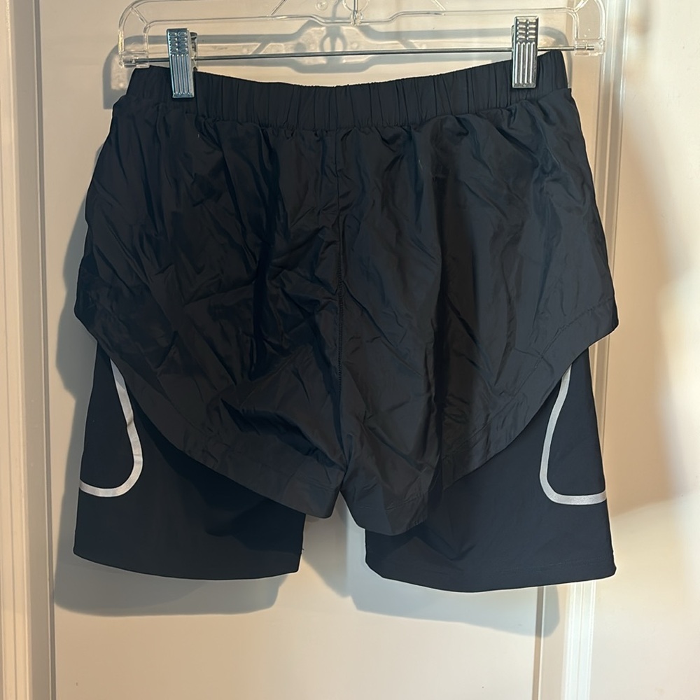 Off White Offactive Layered Black Small Shorts 90… - image 4